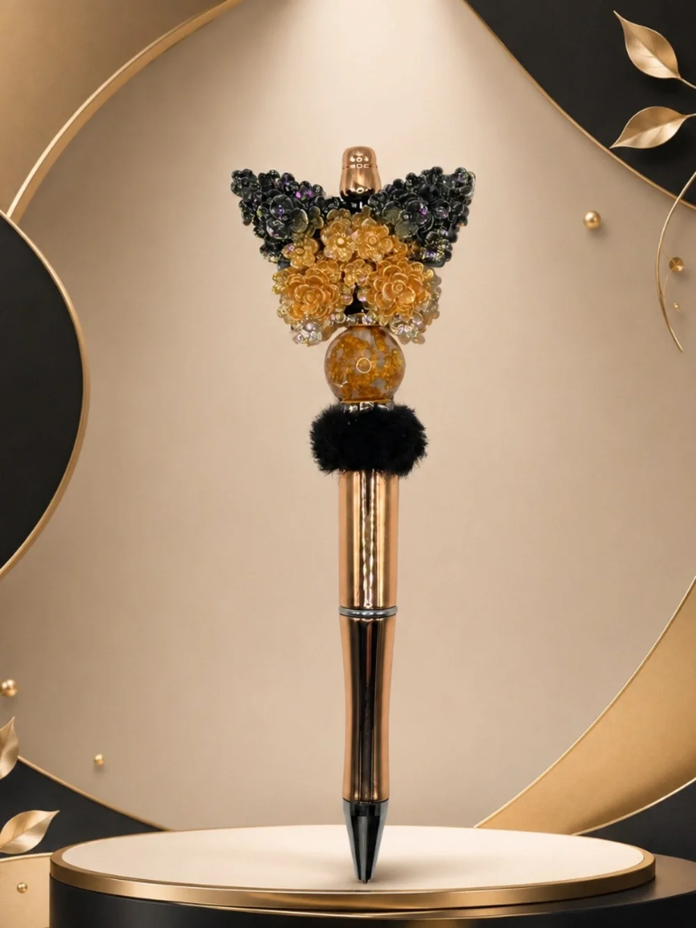 Golden Noir Garden Decorative Pen